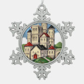 ナローボート スノーフレークピューターオーナメント (正面)