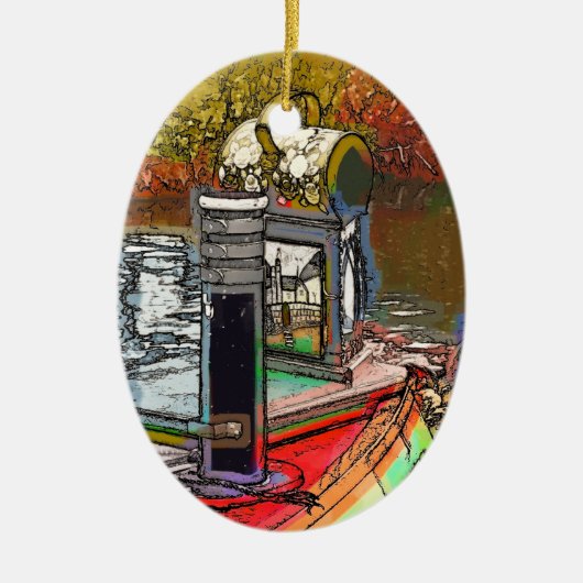 ナローボート セラミックオーナメント (正面)