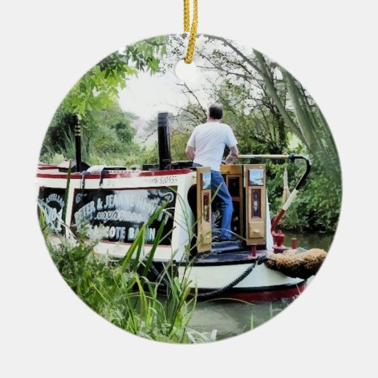 ナローボート セラミックオーナメント (正面)