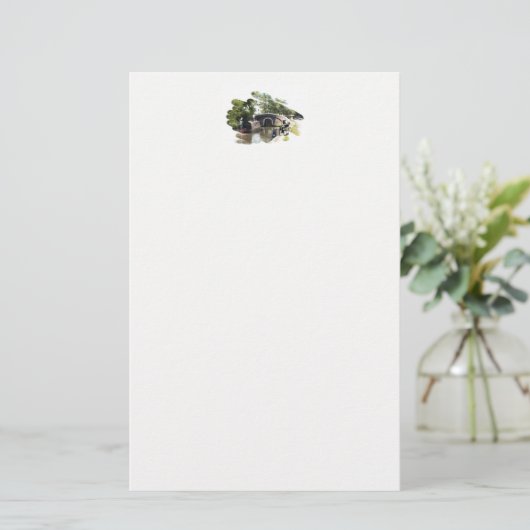 ナローボート 便箋 (スタンド正面)