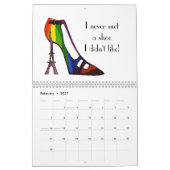 ナンの水彩画 カレンダー (2月 2027)