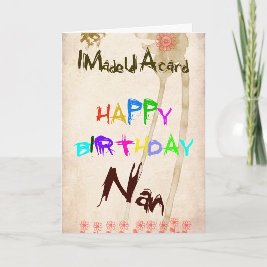 ナンの誕生日カード カード (正面)