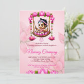 ナンカランゆりかごのセレモニーを命名するベビーガール 招待状 (スタンド正面)