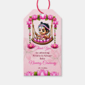 ナンカランクレードルの名前を付けるベビーガール感謝していあなたを ギフトタグ (正面)