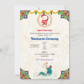 ナンカラン・ヒンズー教の命名式 招待状 (正面)
