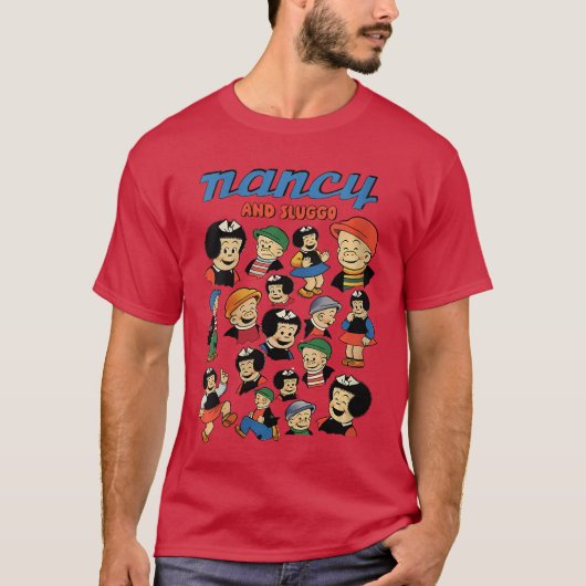 ナンシーとスラッゴの漫画の女性複数枚のナンシー Tシャツ (正面)