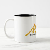 ナンシーは-作家のマグを引きました ツートーンマグカップ (左)