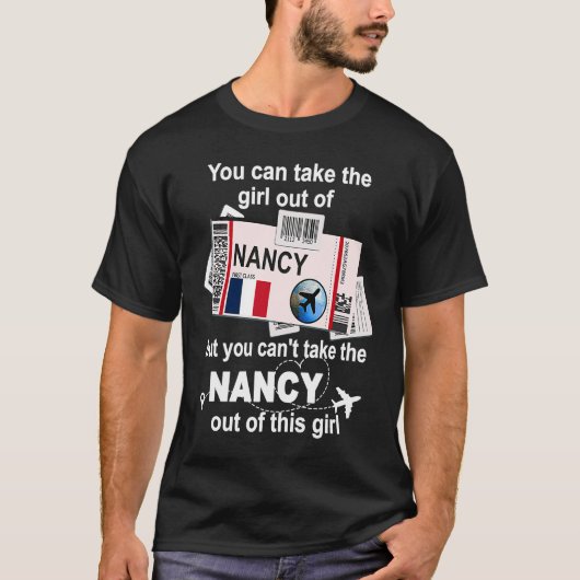 ナンシー搭乗券ナンシー女子ナンシー Tシャツ (正面)