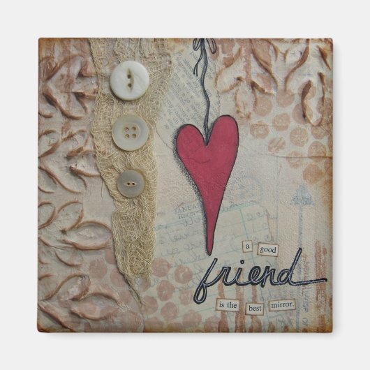 ナンシー最高の・レフコの「鏡」アートマグネット マグネット (正面)