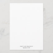 ナンシー白モダン黒結婚の メニュー (裏面)