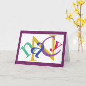 "ナンシー"のメッセージカード、#2 カード (黄色い花)