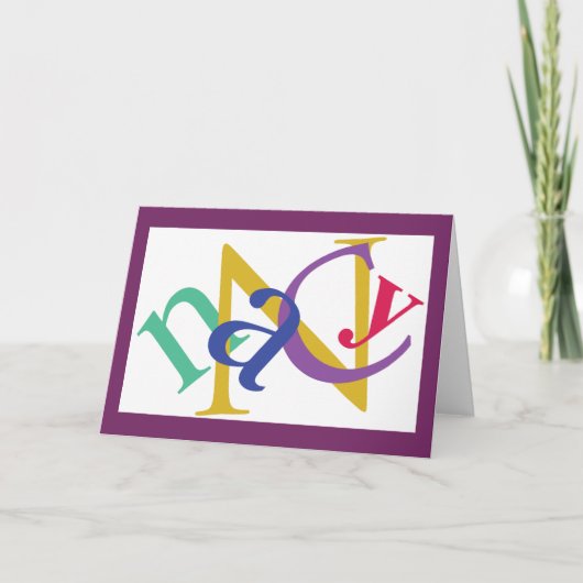 "ナンシー"のメッセージカード、#2 カード (正面)