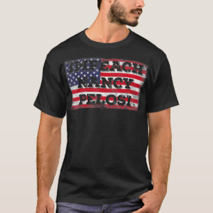 ナンシー・ペロシ米国国旗、ナンシー・ペルアンチを弾劾 Tシャツ