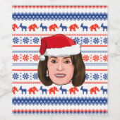 ナンシー・ペロシ・クリスマス ワインラベル (シングルラベル)