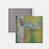 ナンシー・レフコのアートマグネット「笑う度が高い」 マグネット (正面/裏面)