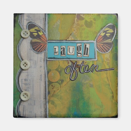 ナンシー・レフコのアートマグネット「笑う度が高い」 マグネット (正面)