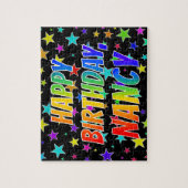 "ナンシー"名、おもしろい"ハッピーバースデー" ジグソーパズル (縦)