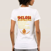ナンシーPelosiのカスタマイズ可能なパロディのTシャツ Tシャツ (裏面)