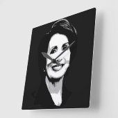 ナンシーPelosiは直面します スクエア壁時計 (傾斜)