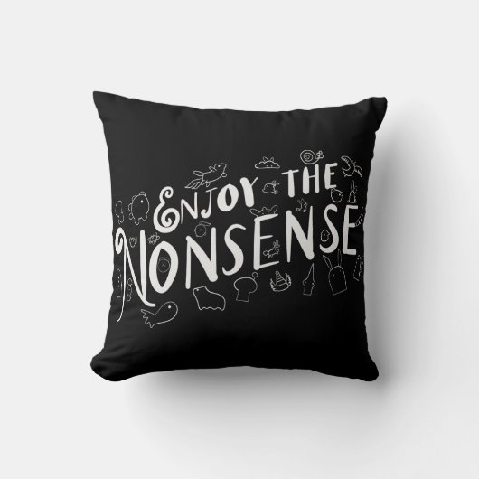 ナンセンス楽しむ クッション (正面)