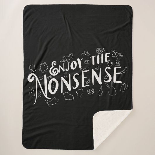 ナンセンス楽しむ シェルパブランケット (正面)