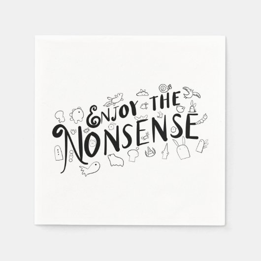 ナンセンス楽しむ スタンダードカクテルナプキン (正面)
