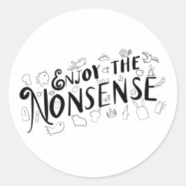 ナンセンス楽しむ ラウンドシール