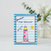 ナンタケッツライトハウスからの挨拶 ポストカード (スタンド正面)