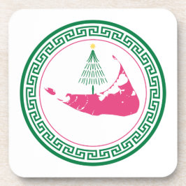 ナンタケットのクリスマスツリーのオーナメント コースター