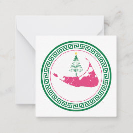 ナンタケットのクリスマスツリー ノートカード