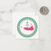 ナンタケットのクリスマスツリー ノートカード (正面/裏面インサイチュ)