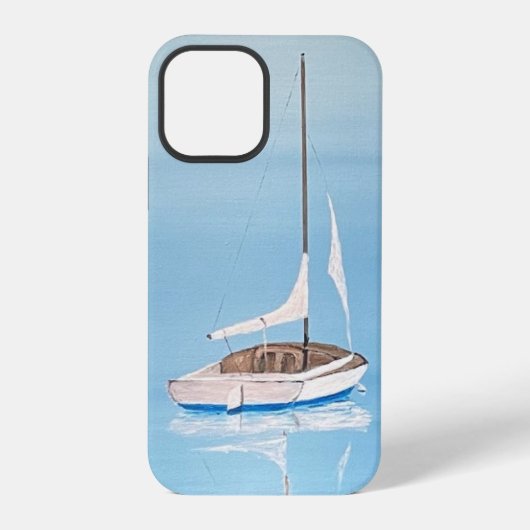 ナンタケットの風景が描かれたiPhone 12カバー iPhoneケース (裏面)