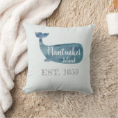 ナンタケットアイランドマスクジラ装飾用クッション クッション (ブランケット)
