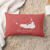 ナンタケットアイランドマップナンタケットレッドランバーピロー ランバークッション (ブランケット)