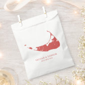 ナンタケットアイランド結婚ズナンタケットレッドナプキンス フェイバーバッグ (クリップ留めされた状態)