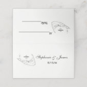 ナンタケットアイランドMAヴィンテージマップブラック プレイスカード (外部開封)