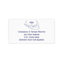 ナンタケットアイランドMAヴィンテージマップNavy Blue