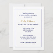 ナンタケットアイランドMAヴィンテージマップNavy Blue 招待状 (裏面)