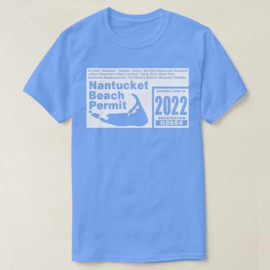 ナンタケットオフ道路許可状2022 (2) Tシャツ (デザイン正面)
