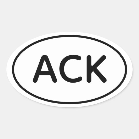 ナンタケットステッカー 楕円形シール (正面)