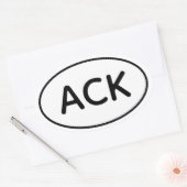 ナンタケットステッカー 楕円形シール (封筒)