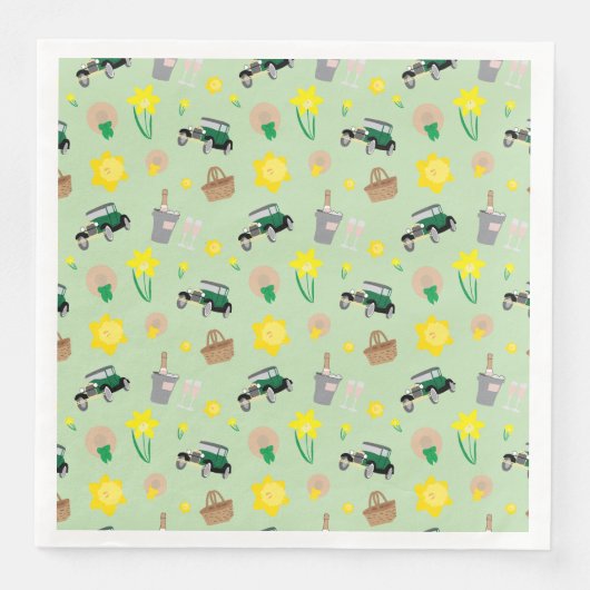 ナンタケットダフォディルウィークエンド紙ナプキンス (正面)