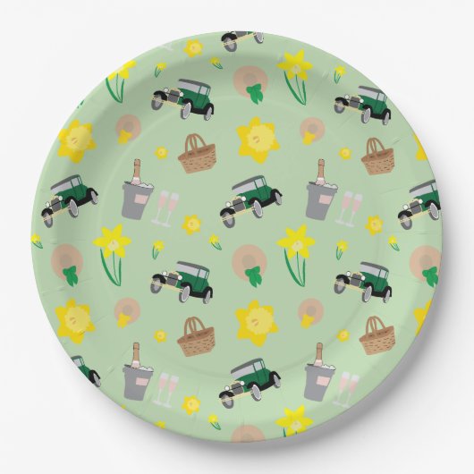 ナンタケットダフォディルウィークエンド紙プレート ペーパープレート (正面)