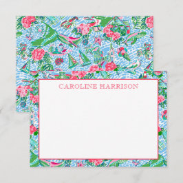 ナンタケットパ名門私立校風のームビーチパタモノグラムのーン サンキューカード