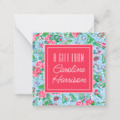 ナンタケットパ名門私立校風のームビーチパタモノグラムのーン ノートカード (正面)