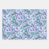 ナンタケットパ名門私立校風のームビーチパターンプリント ラッピングペーパーシート (正面3)