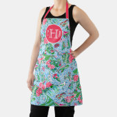 ナンタケットパ名門私立校風のームビーチプリントモノグラムの エプロン (インサイチュ)