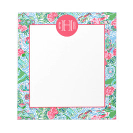 ナンタケットパ名門私立校風のームビーチプリントモノグラムの ノートパッド