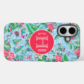 ナンタケットパ名門私立校風のームビーチプリントモノグラムの Case-Mate iPhoneケース (裏面 (横))