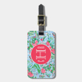 ナンタケットパ名門私立校風のームビーチプリント差出人住所 ラゲッジタグ (正面縦)